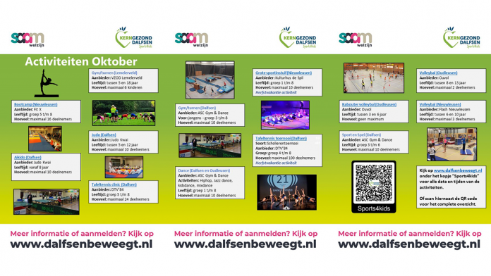 Sports4kids activiteitenkalender oktober