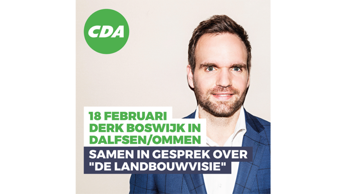CDA Dalfsen en CDA Ommen gaan in gesprek met Tweede Kamerlid Derk Boswijk